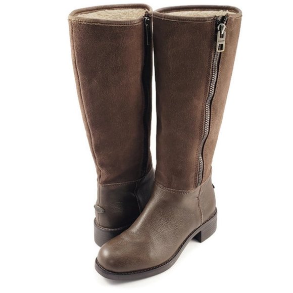 Coach Bailey Safari Shearling Boots Chestnut - Picture 1 of 12